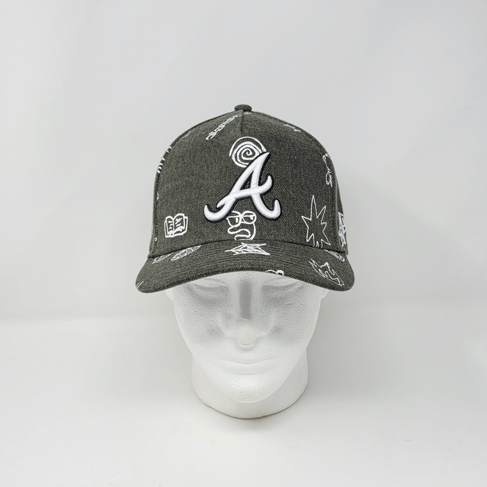 New Era 9Forty Atlanta Braves A Frame Snapback Adjustable Hat M-Crown Cap